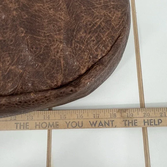 BIG BUDDLA XL Tan Bucket‎ Shoulder Bag With Laser Cutouts Over Bronze Metallic - Picture 12 of 12